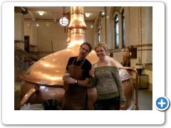 Hanna trying out the drink 