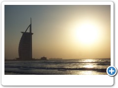 The Burj Al Arab at sunset