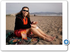 Sitting on the beach at La Serena 