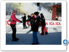 Lizz crossing the finishing line
