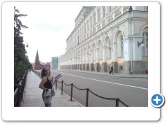 Russia, Moscow, Lizz the tourist in the Kremlin
