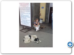 Russia, Moscow, who says Lizz is afraid of dogs!!