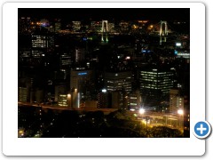 Rainbow bridge by night