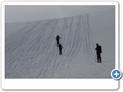 If you have skins under your skis you can go straight up