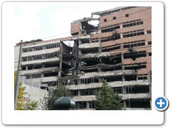 The bombed UN building
