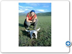 Mongolia lizz at ger camp