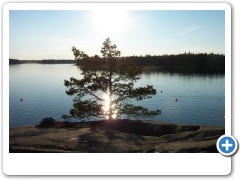view after a wonderful evening swim